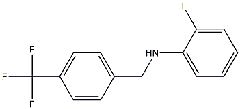 2-iodo-N-{[4-(trifluoromethyl)phenyl]methyl}aniline Struktur