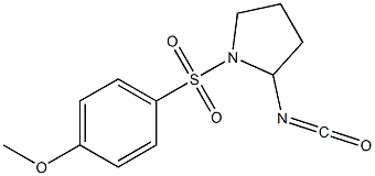 2-isocyanato-1-[(4-methoxybenzene)sulfonyl]pyrrolidine Struktur