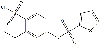 2-isopropyl-4-[(thien-2-ylsulfonyl)amino]benzenesulfonyl chloride Struktur