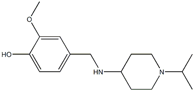 2-methoxy-4-({[1-(propan-2-yl)piperidin-4-yl]amino}methyl)phenol Struktur