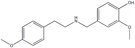 2-methoxy-4-({[2-(4-methoxyphenyl)ethyl]amino}methyl)phenol Struktur