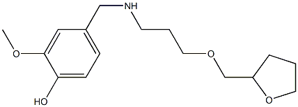 2-methoxy-4-({[3-(oxolan-2-ylmethoxy)propyl]amino}methyl)phenol Struktur