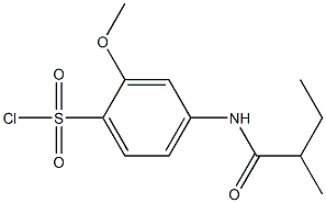 2-methoxy-4-(2-methylbutanamido)benzene-1-sulfonyl chloride Struktur