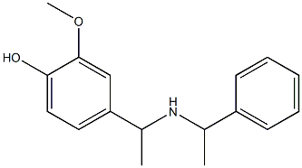 2-methoxy-4-{1-[(1-phenylethyl)amino]ethyl}phenol Struktur