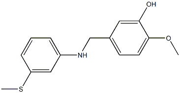 2-methoxy-5-({[3-(methylsulfanyl)phenyl]amino}methyl)phenol Struktur