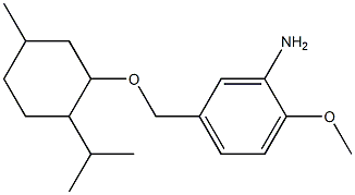 2-methoxy-5-({[5-methyl-2-(propan-2-yl)cyclohexyl]oxy}methyl)aniline Struktur