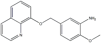 2-methoxy-5-[(quinolin-8-yloxy)methyl]aniline Struktur