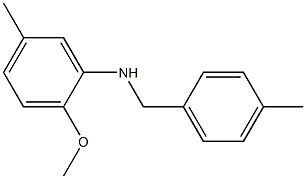 2-methoxy-5-methyl-N-[(4-methylphenyl)methyl]aniline Struktur