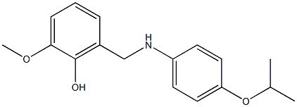 2-methoxy-6-({[4-(propan-2-yloxy)phenyl]amino}methyl)phenol Struktur