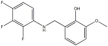 2-methoxy-6-{[(2,3,4-trifluorophenyl)amino]methyl}phenol Struktur