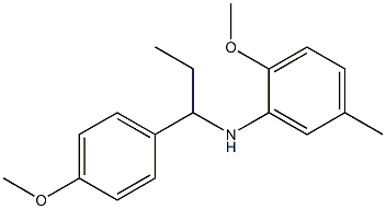 2-methoxy-N-[1-(4-methoxyphenyl)propyl]-5-methylaniline Struktur