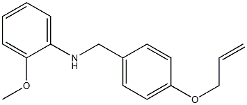 2-methoxy-N-{[4-(prop-2-en-1-yloxy)phenyl]methyl}aniline Struktur