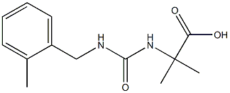 2-methyl-2-({[(2-methylbenzyl)amino]carbonyl}amino)propanoic acid Struktur