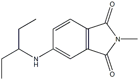 2-methyl-5-(pentan-3-ylamino)-2,3-dihydro-1H-isoindole-1,3-dione Struktur