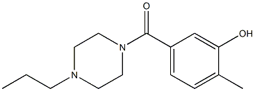 2-methyl-5-[(4-propylpiperazin-1-yl)carbonyl]phenol Struktur