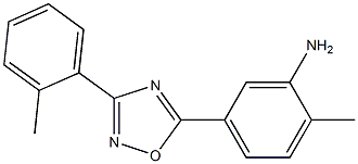 2-methyl-5-[3-(2-methylphenyl)-1,2,4-oxadiazol-5-yl]aniline Struktur