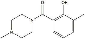 2-methyl-6-[(4-methylpiperazin-1-yl)carbonyl]phenol Struktur