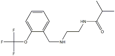 2-methyl-N-[2-({[2-(trifluoromethoxy)phenyl]methyl}amino)ethyl]propanamide Struktur