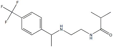 2-methyl-N-[2-({1-[4-(trifluoromethyl)phenyl]ethyl}amino)ethyl]propanamide Struktur