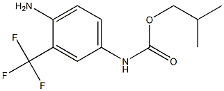 2-methylpropyl N-[4-amino-3-(trifluoromethyl)phenyl]carbamate Struktur