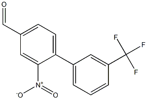 2-nitro-3'-(trifluoromethyl)-1,1'-biphenyl-4-carbaldehyde Struktur