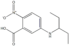 2-nitro-5-(pentan-3-ylamino)benzoic acid Struktur