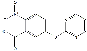 2-nitro-5-(pyrimidin-2-ylsulfanyl)benzoic acid Struktur