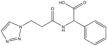 2-phenyl-2-[3-(1H-1,2,3-triazol-1-yl)propanamido]acetic acid Struktur