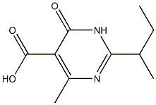 2-sec-butyl-4-methyl-6-oxo-1,6-dihydropyrimidine-5-carboxylic acid Struktur