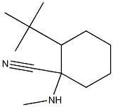 2-tert-butyl-1-(methylamino)cyclohexane-1-carbonitrile Struktur