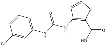 3-({[(3-chlorophenyl)amino]carbonyl}amino)thiophene-2-carboxylic acid Struktur