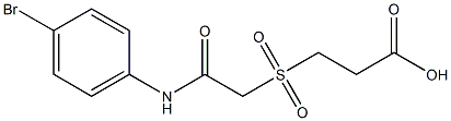 3-({[(4-bromophenyl)carbamoyl]methane}sulfonyl)propanoic acid Struktur