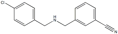 3-({[(4-chlorophenyl)methyl]amino}methyl)benzonitrile Struktur