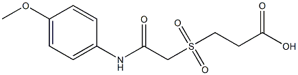 3-({[(4-methoxyphenyl)carbamoyl]methane}sulfonyl)propanoic acid Structure