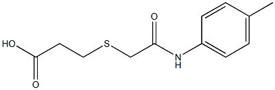 3-({[(4-methylphenyl)carbamoyl]methyl}sulfanyl)propanoic acid Struktur