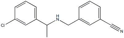 3-({[1-(3-chlorophenyl)ethyl]amino}methyl)benzonitrile Struktur