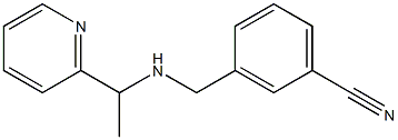 3-({[1-(pyridin-2-yl)ethyl]amino}methyl)benzonitrile Struktur