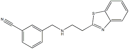 3-({[2-(1,3-benzothiazol-2-yl)ethyl]amino}methyl)benzonitrile Struktur