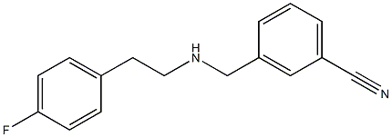 3-({[2-(4-fluorophenyl)ethyl]amino}methyl)benzonitrile Struktur