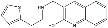 3-({[2-(thiophen-2-yl)ethyl]amino}methyl)quinolin-2-ol Struktur