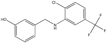 3-({[2-chloro-5-(trifluoromethyl)phenyl]amino}methyl)phenol Struktur