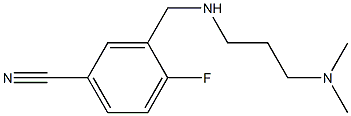 3-({[3-(dimethylamino)propyl]amino}methyl)-4-fluorobenzonitrile Struktur