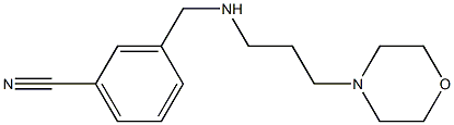 3-({[3-(morpholin-4-yl)propyl]amino}methyl)benzonitrile Struktur