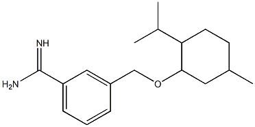 3-({[5-methyl-2-(propan-2-yl)cyclohexyl]oxy}methyl)benzene-1-carboximidamide Struktur