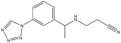 3-({1-[3-(1H-1,2,3,4-tetrazol-1-yl)phenyl]ethyl}amino)propanenitrile Struktur