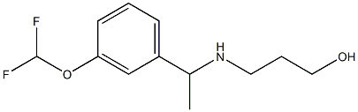 3-({1-[3-(difluoromethoxy)phenyl]ethyl}amino)propan-1-ol Struktur