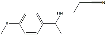 3-({1-[4-(methylsulfanyl)phenyl]ethyl}amino)propanenitrile Struktur