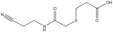 3-({2-[(2-cyanoethyl)amino]-2-oxoethyl}thio)propanoic acid Struktur