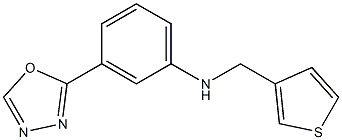 3-(1,3,4-oxadiazol-2-yl)-N-(thiophen-3-ylmethyl)aniline Struktur