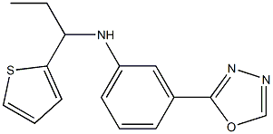 3-(1,3,4-oxadiazol-2-yl)-N-[1-(thiophen-2-yl)propyl]aniline Struktur